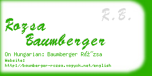 rozsa baumberger business card